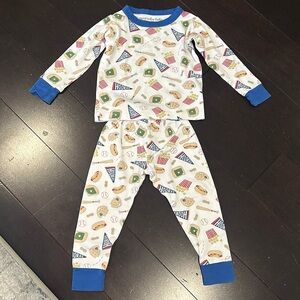Magnolia Baby Baseball Pajamas Set Size 18-24 Months